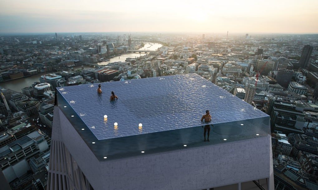 Na mrakodrape v Londýne chcú postaviť nekonečný bazén s 360-stupňovým výhľadom na britskú metropolu