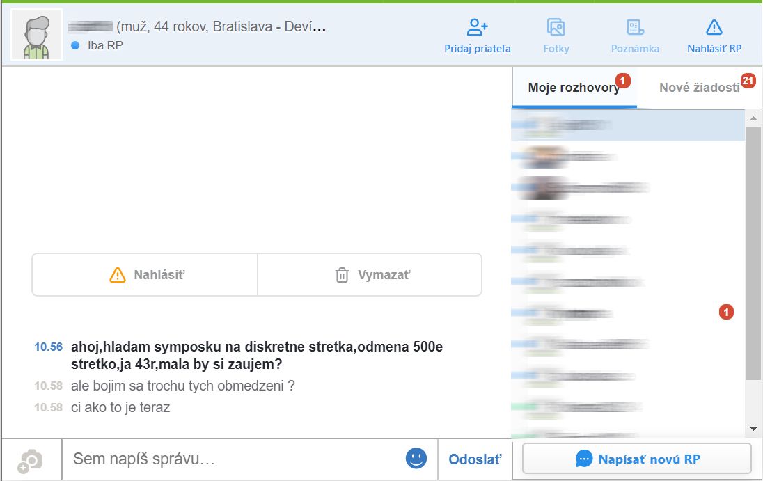 Nadržaná? Dám ti 500 €, môžeme aj s rúškami. Koronavírus na Pokeci klasické ponuky neovplyvnil