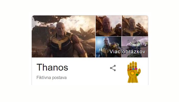 Thanos ti nechá lusknutím prstov zmiznúť polovicu obrazovky. Otestuj vtipnú novinku na Google