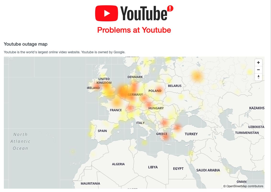 YouTube má masivní výpadek. Problémy má po celé Evropě včetně Česka