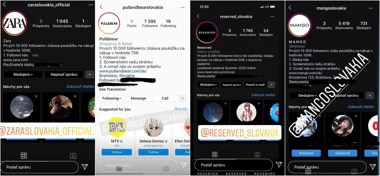 Slováci naleteli na falošné súťaže na Instagrame ponúkajúce poukážky na nákup v Zare či Pull&Bear