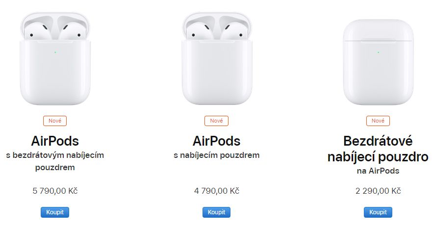 Apple představil nové AirPods 2. Za verzi s bezdrátovým nabíjením zaplatíš 5 790 Kč