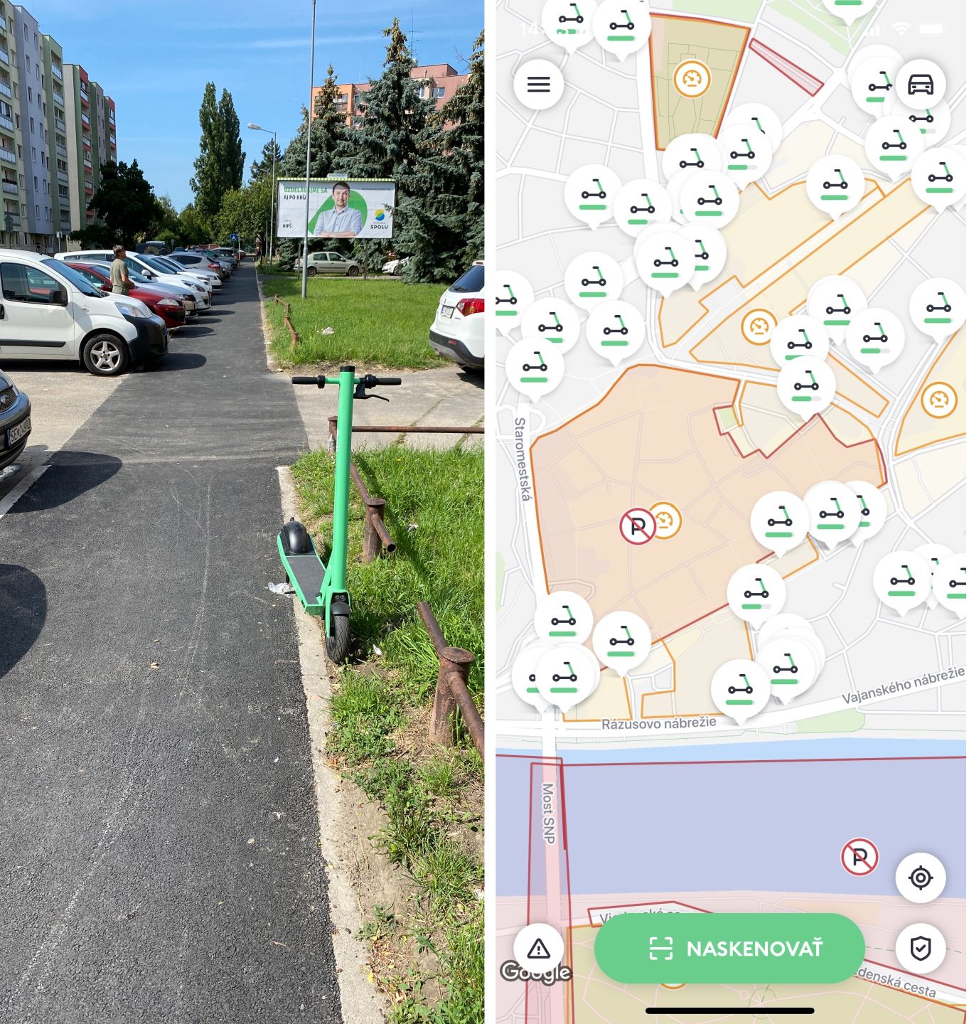Zabudni na MHD-čku. V Bratislave sme porovnali SlovnaftBAjk, kolobežky Bolt a zdieľané elektrické skútre Blinkee