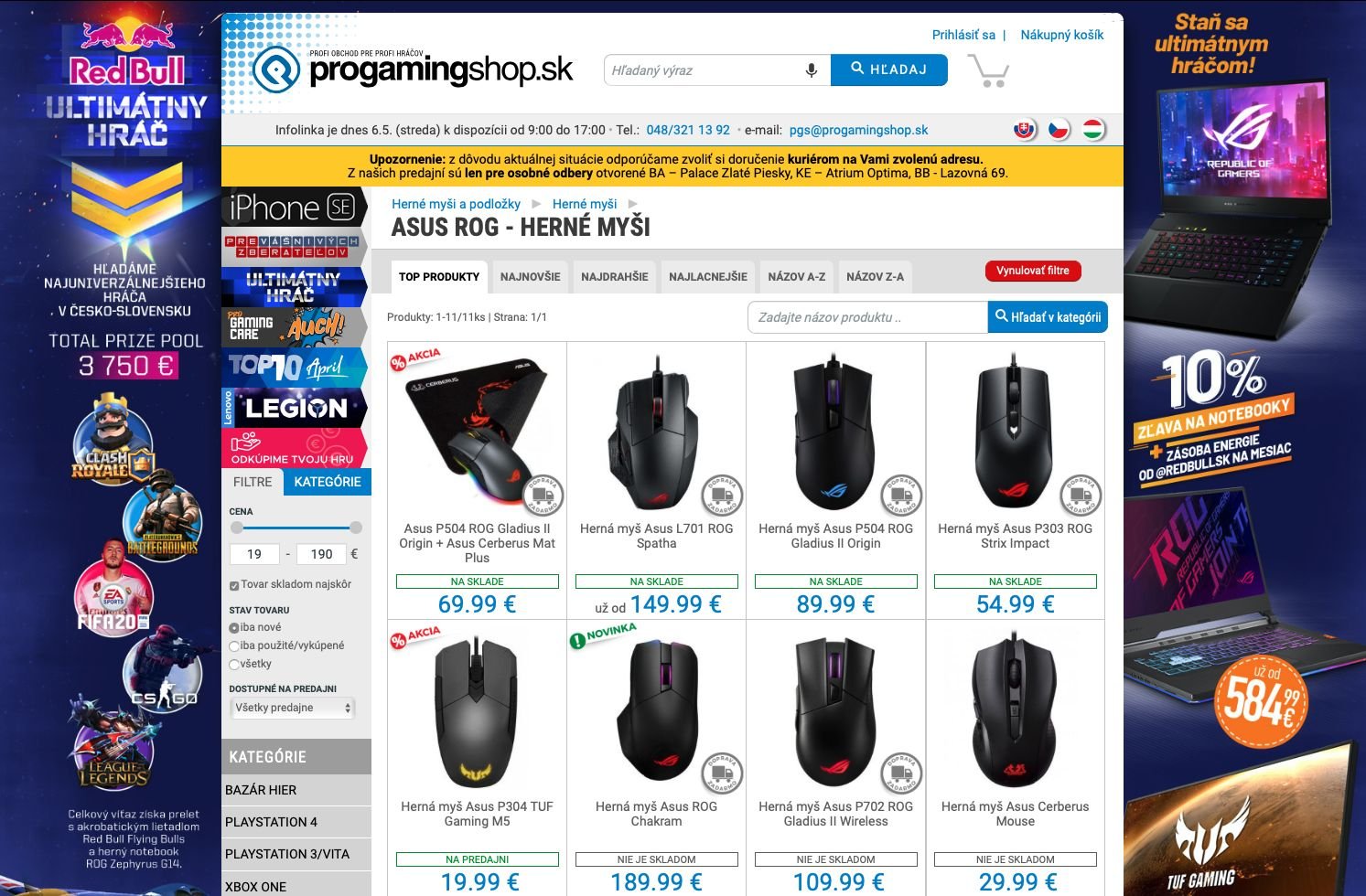 ProgamingShop.sk ti ponúkne herné notebooky, s ktorými môžeš zabojovať o ceny v hodnote 3 750 eur