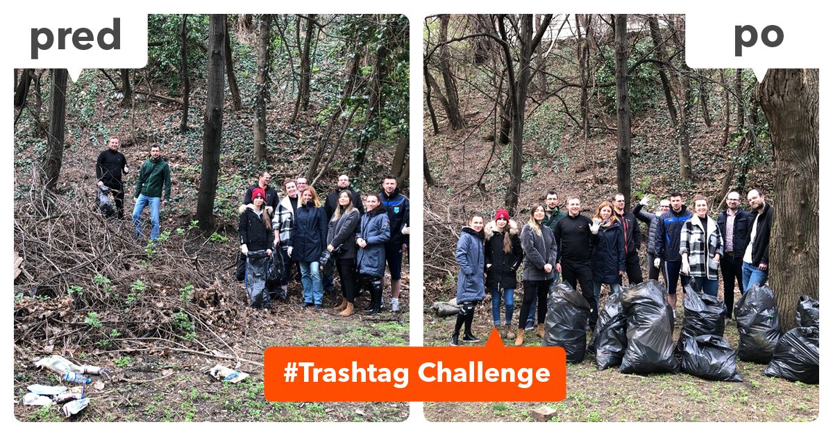 Čistenie životného prostredia sa vďaka #Trashtag challenge stáva populárnym teambuildingom aj medzi slovenskými firmami! Ktoré sa
