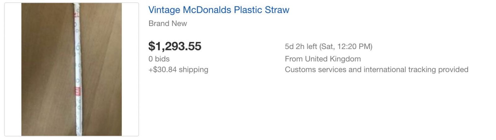 Briti nenávidia nové papierové slamky v McDonald's, tie staré predávajú za 5 000 €. Na eBayi sa rozbehol nový biznis