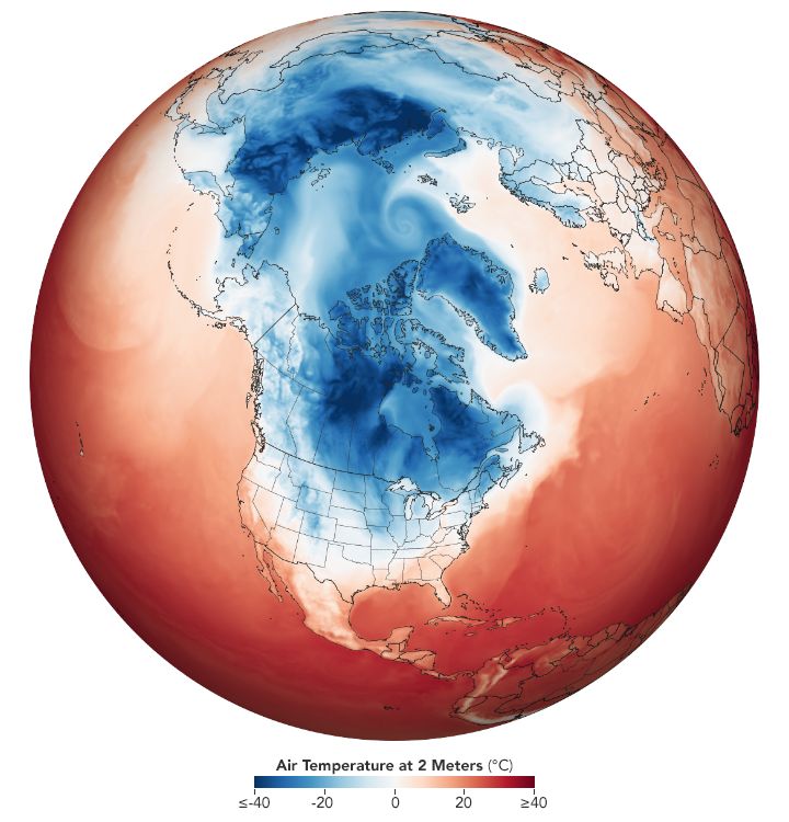 V USA je väčšia zima než na Antarktíde. Klimatické zmeny sa postarali o -40 °C