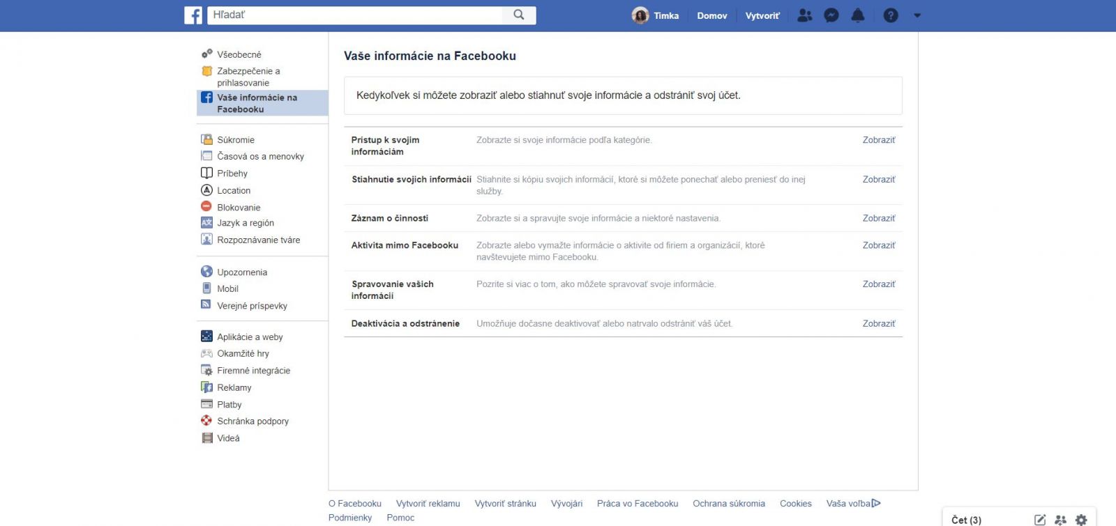 Čo všetko vie o mne Facebook?