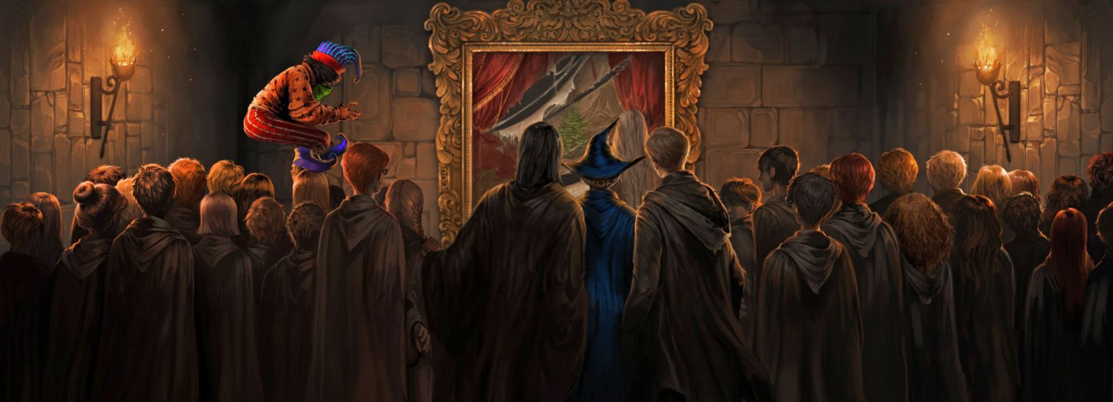 Zloduch pred chrabromilskou klubovňou, keď z obrazu zmizla Tučná pani (Väzeň z Azkabanu).
