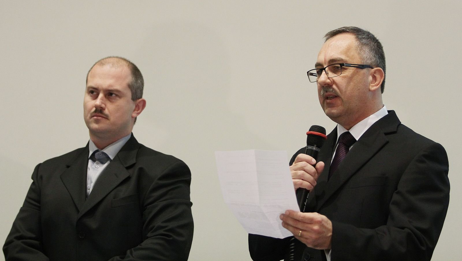 Marian Kotleba a Vladimír Maňka. Súperi v boji o banskobystrickú župu v roku 2013