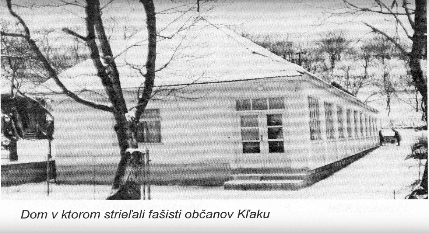 Dom v obci Kľak, v ktorom fašisti strieľali do ľudí