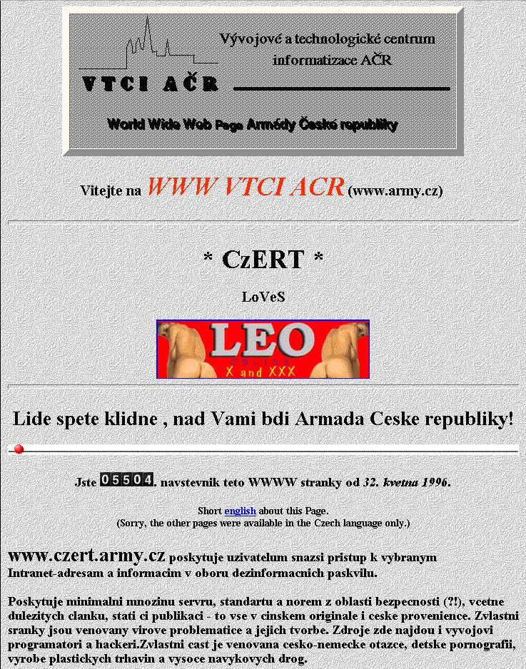 Nabourali web české armády pornem, když připojení stálo 40 tisíc korun měsíčně. Tohle jsou počátky internetu u nás