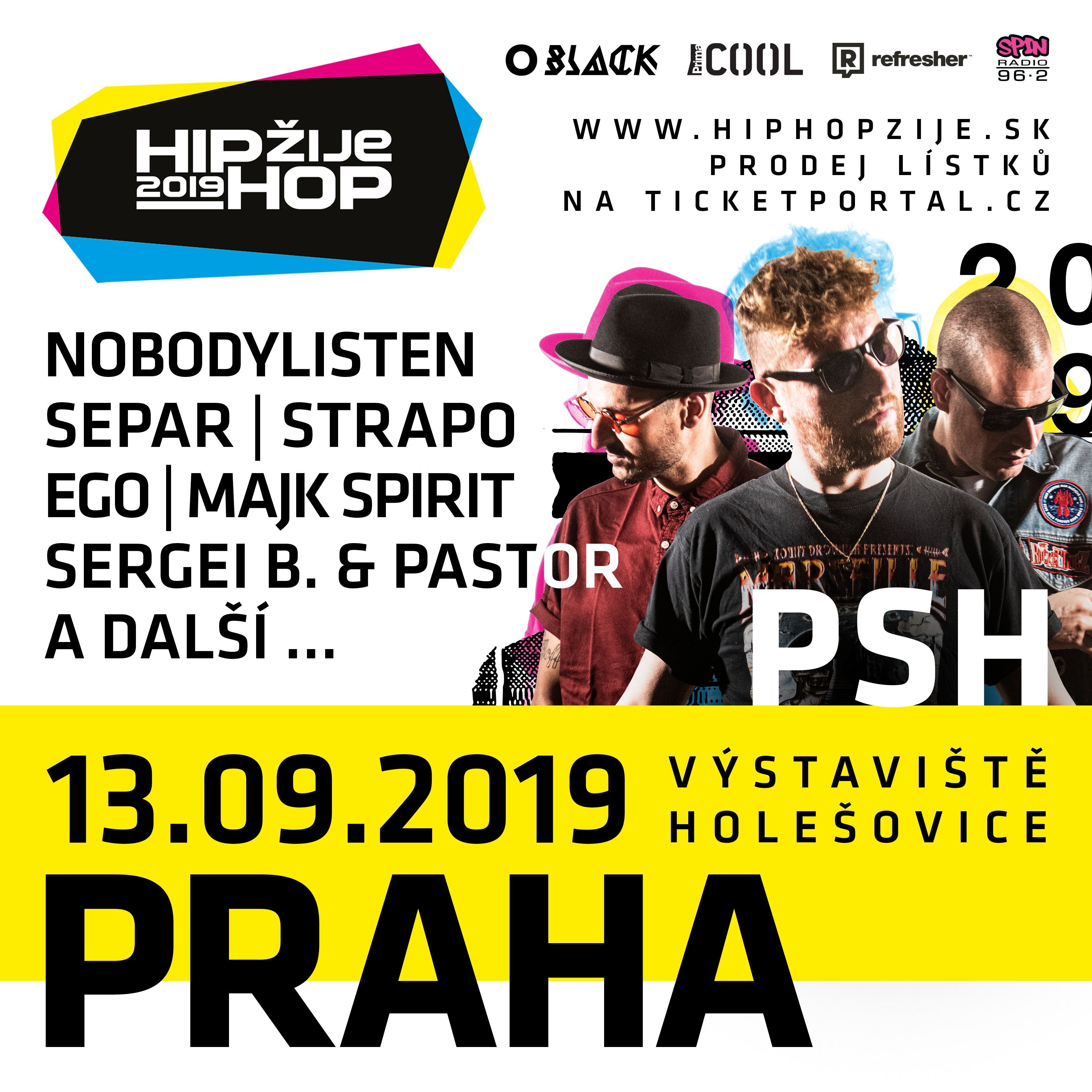 Na Hip Hop Žije v Prahe prvýkrát zaznejú nové tracky PSH, Nobodylisten prinesie show so špeciálnymi hosťami