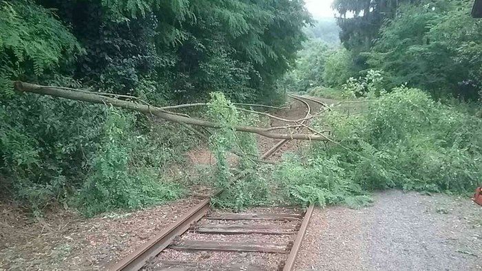 Kvôli popadaným stromom meškajú vlaky aj viac ako 2 hodiny. Silné búrky narobili veľké škody
