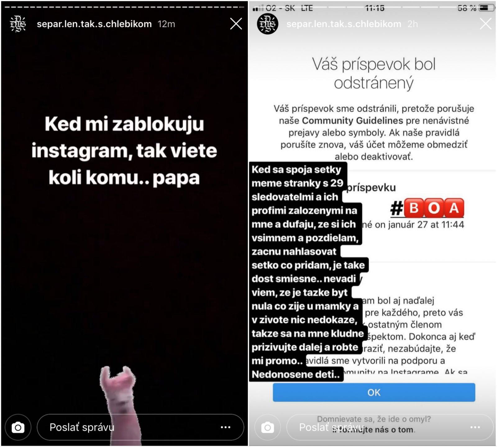 Separovi miznú fotky z Instagramu, nahlasujú mu ich „meme profily“ z východu Slovenska