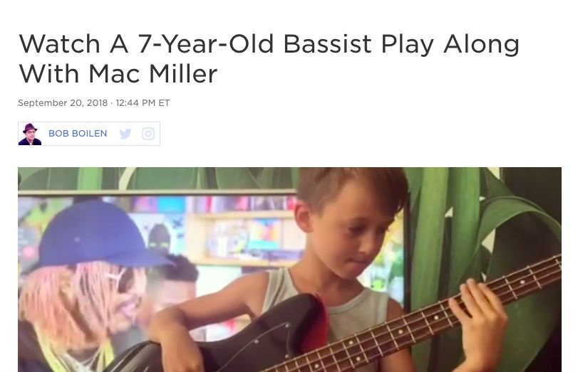 Spolupracoval s Mac Millerom, jeho talent ocenil aj Timbaland. 8-ročný Áron chce preraziť vo svete