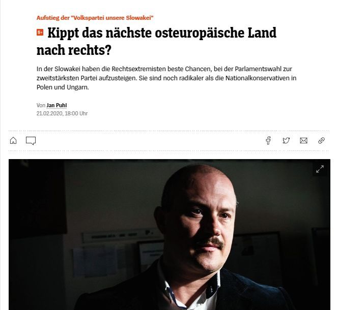 Najčítanejší nemecký týždenník varuje pred extrémistickou ĽSNS: Ak uspeje vo voľbách, otrasie to demokratickým Slovenskom