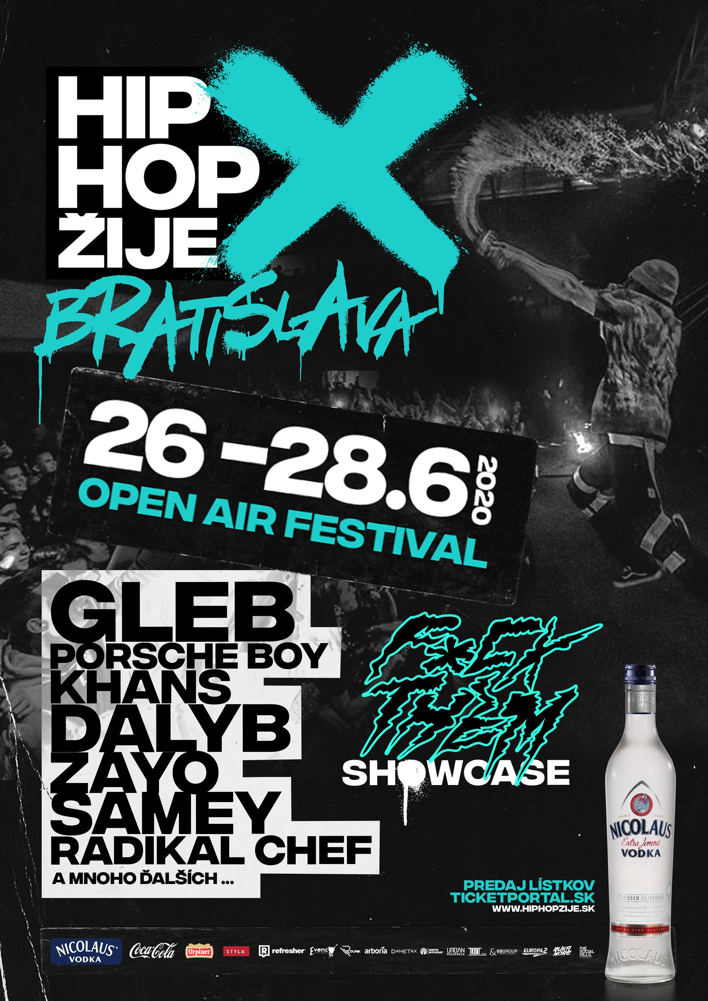 Hip Hop Žije predstavuje F*CK THEM Stage. Bratislavskú zastávku festivalu navštívia Gleb, Haha Crew, Khans a ďalší