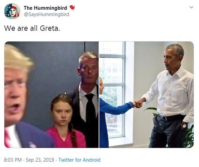 Nenávistný pohľad Grety Thunberg smerom ku Trumpovi si ľudia obľúbili. Vzniklo množstvo vtipných obrázkov