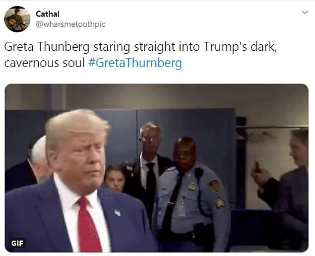 Nenávistný pohľad Grety Thunberg smerom ku Trumpovi si ľudia obľúbili. Vzniklo množstvo vtipných obrázkov