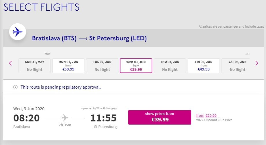 Z Bratislavy už poletíš aj do Petrohradu, letenku môžeš vychytať aj za 40 eur
