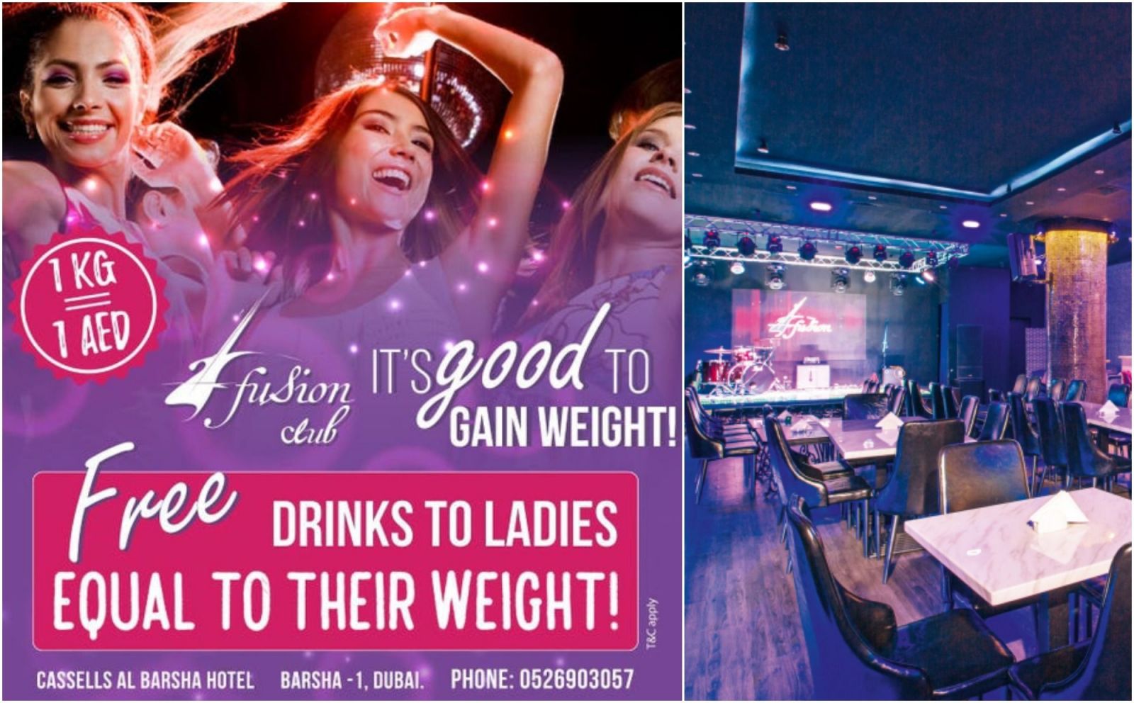 Bar v Dubaji ponúka pre ženy drinky zadarmo. Záleží však na tom, koľko vážia
