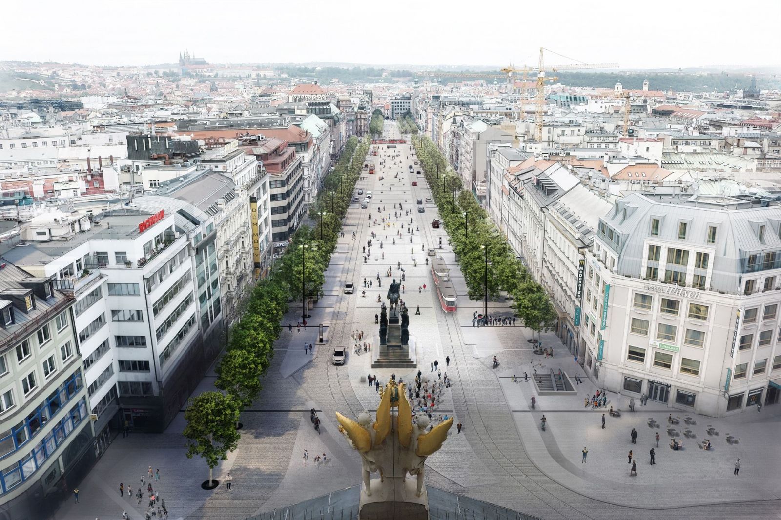 Rekonstrukce Václavského náměstí byla odsouhlasena pražskou radnicí